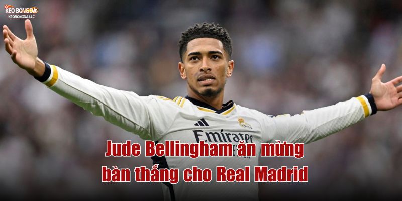 Jude Bellingham ăn mừng bàn thắng cho Real Madrid