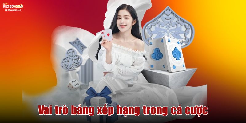 Vai trò bảng xếp hạng trong cá cược